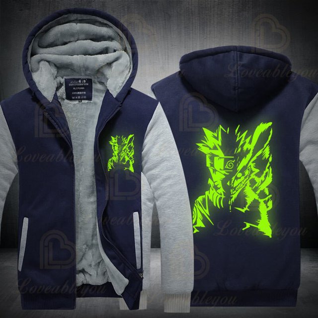 Naruto Itachi Akatsuki Print Winter Hoodie Cloud Symbol Hooded Pullover Sweatshirt Harajuku Warm Fleece ClothingXXXL Gao Jinjia LED