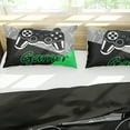 thumbnail image 4 of Gaming Comforter for Kids Boys Teens Video Game Bedding Set Gamer Comforter Gamepad Comforter Set Queen Size Green Black Gray 3 Pieces, 4 of 4