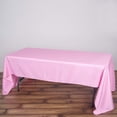 thumbnail image 1 of Mantel rectangular de poliéster rosa de 60 x 126 pulgadas, ideal para banquetes, bodas, fiestas y restaurantes., 1 of 8
