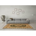 thumbnail image 3 of Ahgly Company Indoor Square Medallion Brown Traditional Area Rugs, 4' Square, 3 of 4