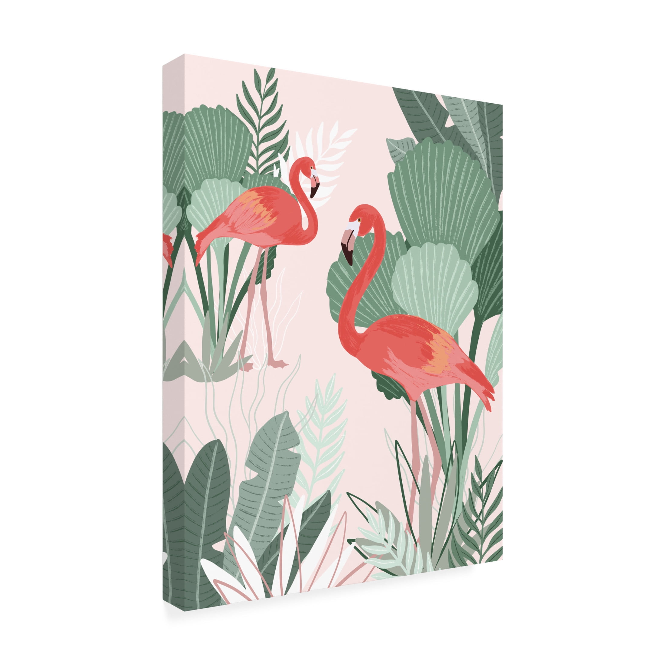 Trademark Fine Art Goed Blauw Flamingo Dreams Canvas Wall Art