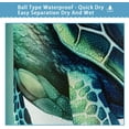 thumbnail image 5 of Green Sea Turtles Shower Curtain Sets Bathroom Blue Ocean Beach Home Bathtub Decor with 12 Hooks Washable Durable Polyester Fabric 72"x72", 5 of 6