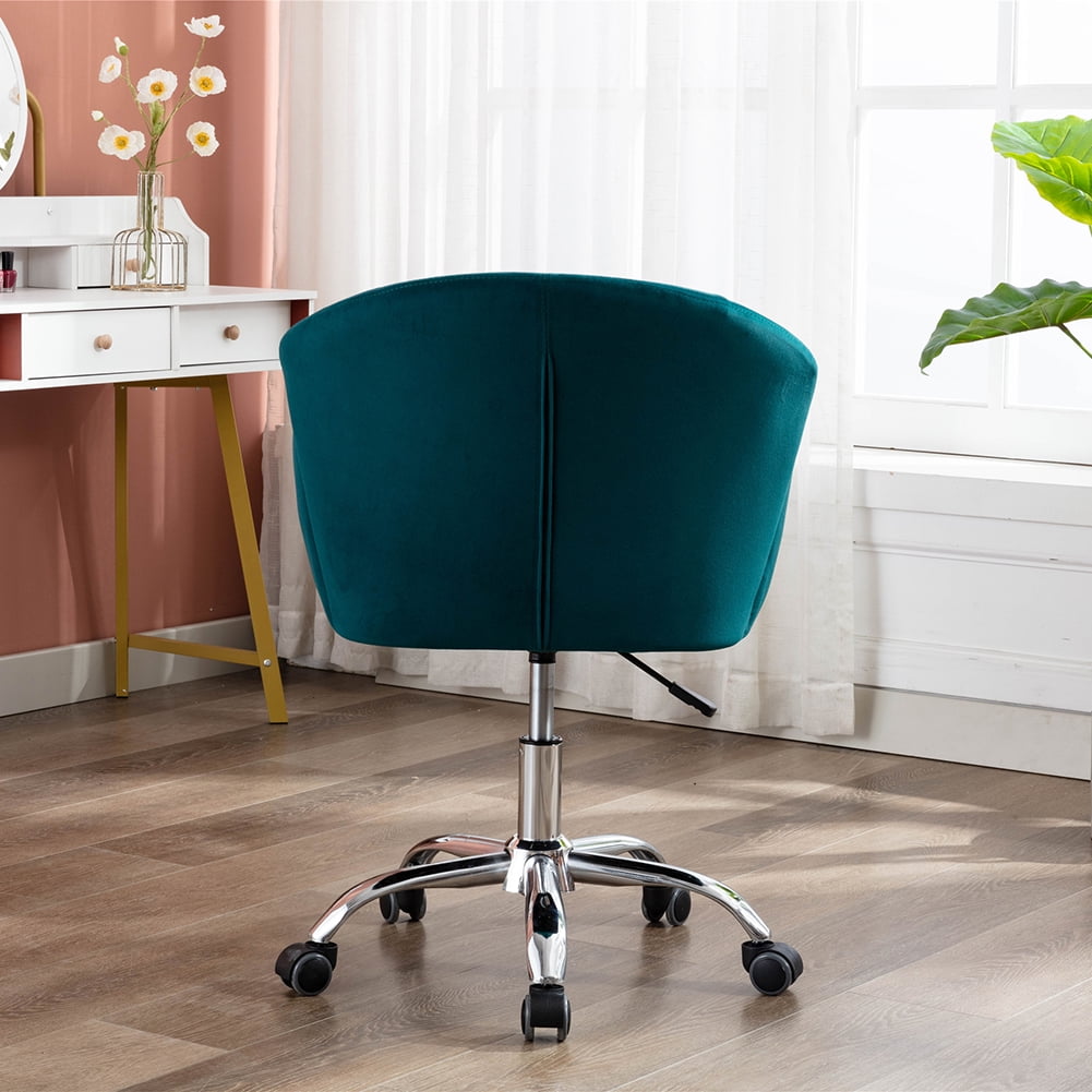 Kepooman Modern Swivel Shell Office Chair for Living Room/Bedroom, Adjustable Upholstered Leisure Arm Chair, Teal Kepooman Modern Swivel Shell Office Chair for Living Room/Bedroom, Adjustable Upholstered Leisure Arm Chair, Teal