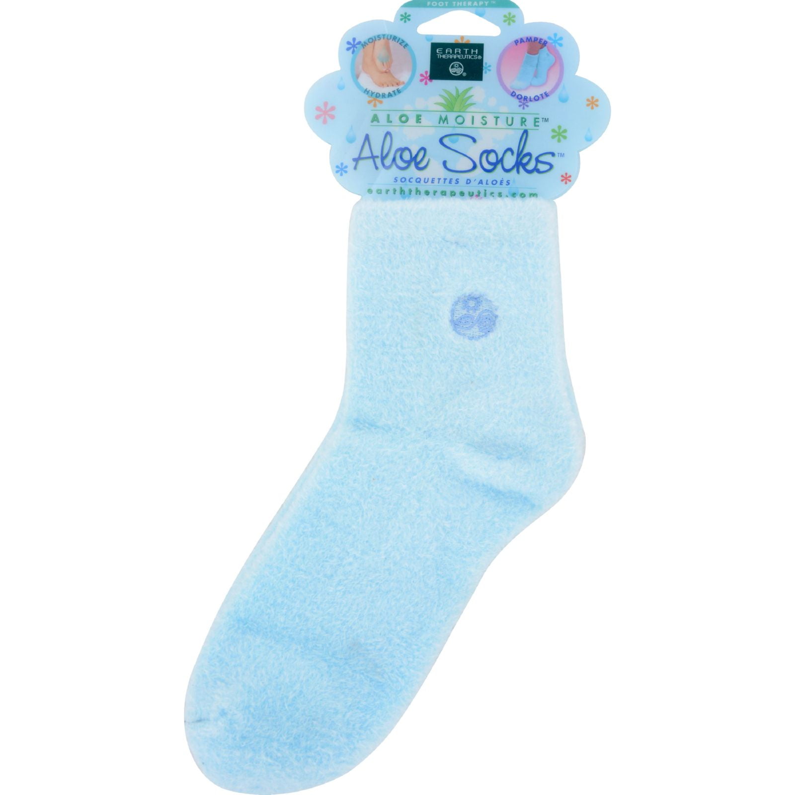 Earth Therapeutics Aloe Socks Blue 1 Pair