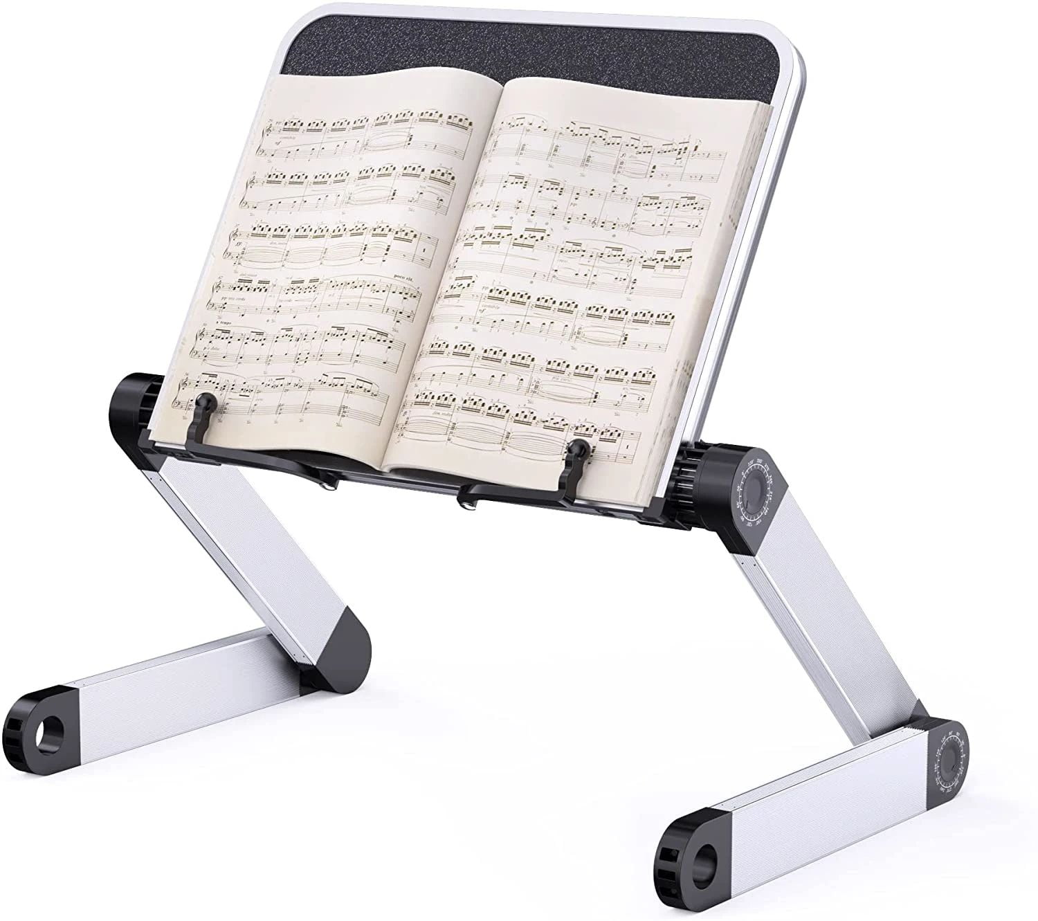 Book Stand, RAINBEAN Laptop Stand, Adjustable Book Stand with Clips, Cookbook Stand for Wife