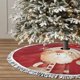 thumbnail image 3 of Falda de árbol de Navidad con encaje y flecos, letrero de hojalata con texto "Merry Christmas", muñeco de nieve, reno, Papá Noel, camión, pintura, placa vintage, letrero de metal, falda de árbol, 3 of 7