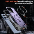 thumbnail image 2 of Decase Case for Moto G 5G (2025), Shockproof Magnetic Phone Case with Ring Stand,Wireless Charging Compatible,Purple, 2 of 6