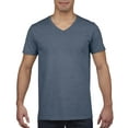 thumbnail image 2 of Gildan SftStyle VNeck HtrNavy, 2 of 2