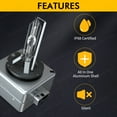 thumbnail image 3 of Quayub D3S HID Headlight Bulbs, 6000K Diamond White, High/Low Beam, Xenon Replacement Bulbs for 12V Car, Pack of 2 66340 66340HBI 42403 42302, 3 of 10
