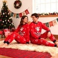thumbnail image 3 of ELUTONG Adult Christmas Pajamas, One set of men's or Women's Long Sleeve Santa Claus and Christmas Snowman Sleepwear Navy Blue S-2XL, 3 of 6