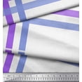 thumbnail image 3 of Soimoi Blue Georgette Viscose Fabric Window Pane Check Print Fabric by the Yard 42 Inch Wide, 3 of 3