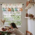 thumbnail image 5 of Thanksgiving Green Valances for Windows Farmhouse Kitchen Curtains Valances Rod Pocket Valance Curtains for Kitchen Windows Orange Blue White Pumpkin Fall Leaf Window Valances for Bathroom 42"x18", 5 of 6