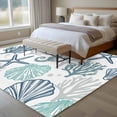 thumbnail image 4 of 5'x8' Area Rugs, Blue Teal Coastal Indoor Outdoor Area Rug for Living Room Bedroom, Summer Beach Starfish Coral Nautical Washable Bathroom Rugs Kitchen Floor Carpet Mats Home Decor Aesthetic, 4 of 8