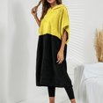 thumbnail image 2 of Cambiar bata Colorblock manga de murciélago cálido cómodo usable Poncho de surf toalla, 2 of 6