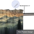 thumbnail image 5 of Rustic Nature Forest Window Curtain Valance Retro Misty Fir Tree Fog Woodland Rod Pocket Window Valance for Living Room Bathroom Bedroom Kitchen 54 by 18 in, 1 Panel, 5 of 6