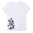 thumbnail image 2 of Fiudx Tops para Mujer Tops con Estampado de Moda para Mujer, Blusa de Manga Corta, Camisetas Divertidas con Cuello Redondo, 2 of 3