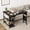 Black, variant on 360° Rotating Sofa Side Table, Mobile End Table with 2-Tier Storage Shelves, Swivel Rolling Desk with 6 Lockable Wheels, Metal Frame, Movable Laptop Table Couch Snack Table for Home