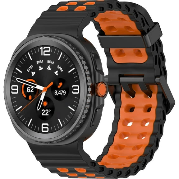 VeveXiao Rugged Breathable Sport Band Compatible with Samsung Galaxy Watch 8 Classic 46mm Bands,Soft Silicone Waterproof Replacement Bands for Galaxy Watch 8 40mm 44mm Women Man Strap