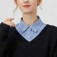 thumbnail image 4 of LoudSung Detachable False Collar Half Shirt Blouse Fake Collar Pure Color Sets for Women Girls 3PCS, 4 of 7