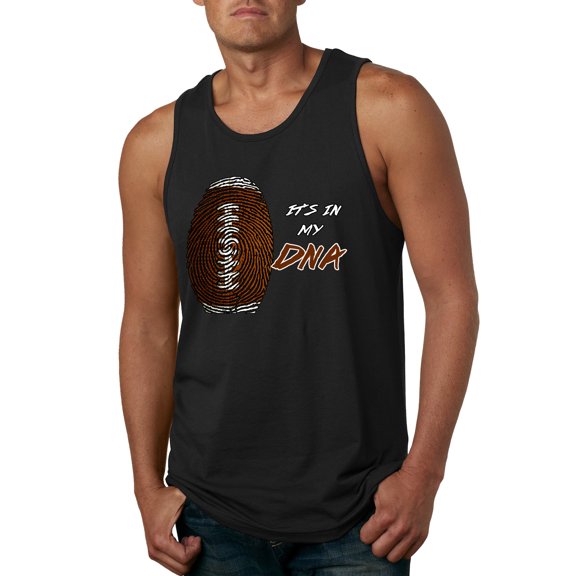 Wild Bobby, Football Fingerprint It's In My DNA, Sports, Men Graphic Tank Top, Black, Small