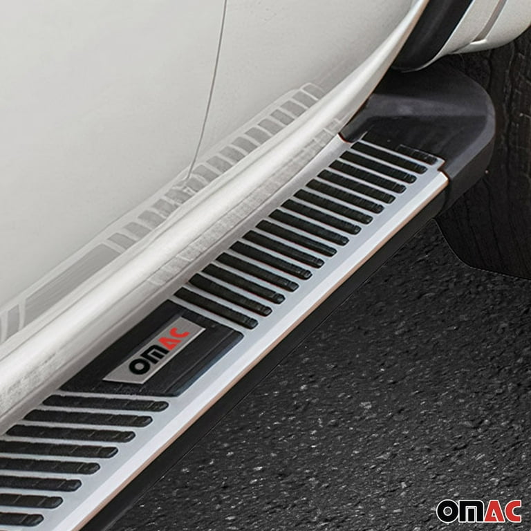 OMAC Side Step Nerf Bars Running Boards for Kia Soul 2014 2019 Black Silver 2Pcs