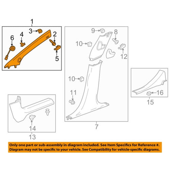 Chevrolet GM OEM 11-15 Volt Interior-Winshield Pillar Trim Right 22870711