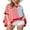 Red, variant on Michellecmm Fashion Women's Striped Tops Loose Round Neck Short Sleeve Casual T-Shirt for Summer Streetwear