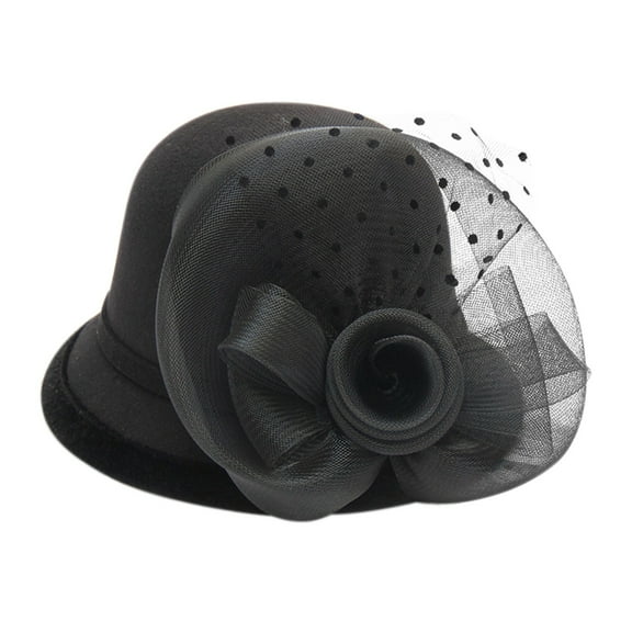 ZSQDM Women's Autumn and Winter Flowers Round Top Casual Fisherman's Basin Cap Small Bowler Hat Women beanie Hard Hats for Men Bucket Hats Bald Cap