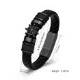 thumbnail image 2 of ⎈ Customize Rudder Braided Leather Bangle Keepsake Cremation Jewelry for Ashes of Loved One Memorial Funeral Urn Bracelet for Ashes Holder, 2 of 6