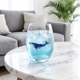thumbnail image 6 of Artisanal Blue Ringed Glassware Octopus Stemless Wine Glass Handcrafted Borosilicate Nautical Tabletop Bar Decor Gift Set,Gifts for friends, family, and coworkers(B), 6 of 7