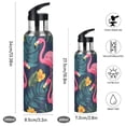 thumbnail image 2 of Yayeee 33oz Insulated Water Bottle Double Wall Stainless Steel with Flip Straw Lid, Yellow Floral Flamingo, 2 of 7
