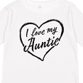 thumbnail image 4 of Inktastic I Love My Auntie in Black Chalk Heart Boys or Girls Long Sleeve Toddler T-Shirt, 4 of 5