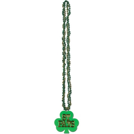 Saint Patrick's Day St Pats Braided Beaded Party Necklace Costume Accessory