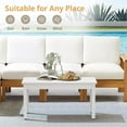 thumbnail image 6 of Dycanpo Outdoor Coffee Table Rectangle, HDPS Patio Tables for Outside, 17.7"x 35"x17.7",White, 6 of 9