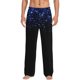 thumbnail image 1 of Balery Black Blue Glitter Sparkles Pantalones de pijama para hombre, pijama ultraligero, pantalón de descanso-X-Large, 1 of 6