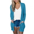 thumbnail image 1 of CEHVOM Blouse Décontractée à Manches Longues Unie pour Femmes avec Poche Cardigan en Liquidation, 1 of 5