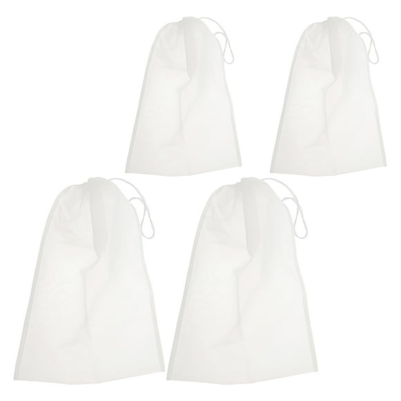OULII 4Pcs Soymilk Filter Bag White Nylon Filtering Cloth for Juice Filtering
