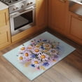 thumbnail image 2 of 2x3 Ft Entryway Area Rug, Watercolor Daisy Kitchen Rug Runner Washable Floor Mat, Rustic Spring Botanical Flowers Floral Non Slip Indoor Door Mat Throw Carpet for Bathroom Living Room Bedroom, 2 of 8