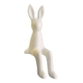 thumbnail image 1 of Escultura decorativa de conejo, estatua ligera de conejo sentado, figura creativa Blanco, 1 of 9