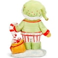 thumbnail image 3 of Teddy Bear Elf With Candy Cane Soft Green and Holiday Red 4 Inches Resin Figurine, 3 of 6