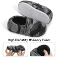 thumbnail image 2 of Berhood Boys Slippers Little Big Kid Memory Foam House Slippers​ Indoor Slip on Bedroom Shoes Camou Gray Big Kid 1-2, 2 of 7