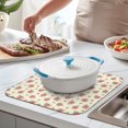 thumbnail image 2 of Pioneer Flower Floral Print Pattern Kitchen Dish Drying Mat 1 Pack, Ultra Absorbent Microfiber Drainer Mat, 16"x18", 2 of 6