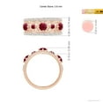 thumbnail image 6 of ANGARA Natural Art Deco Inspired Graduated Ruby and Diamond Ring in 14K Rose Gold for Women (Size-3.8mm) | July Birthstone Jewelry for Her | Natural Ruby Rings, 6 of 11