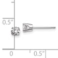thumbnail image 3 of 14k White Gold .30ct. Diamond Stud Push On Earrings, 3 of 7