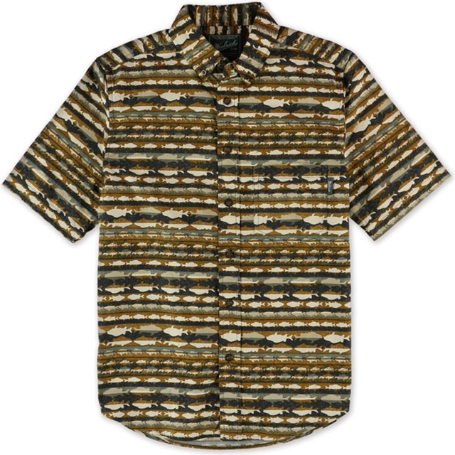 Camisa con Botones Woolrich para hombre diseño de nogal color marrón pequeño