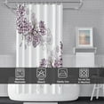 thumbnail image 6 of Stall Shower Curtain, Spring Purple Flower Shower Curtain Set for Bathroom Waterproof Fabric Small RV Bathroom Curtain with Hooks, 36x72 Inch, 6 of 6