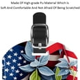 thumbnail image 4 of Square 2Pack PU Leather American Flag and Plants Cruise Luggage Tag with Privacy Cover and Name ID Tag for Travel Handbags Backpacks Luggage Tags, 4 of 6