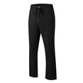 thumbnail image 4 of kpoplk Men's Linen Cotton Yoga Pants Casual Loose Sweatpants Beach Trousers Lounge Pants(Black,M), 4 of 6