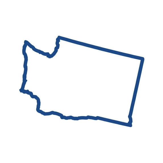 Washington Outline Sticker Decal Die Cut - Self Adhesive Vinyl - Weatherproof - Made in USA - Many Color and Sizes - wa