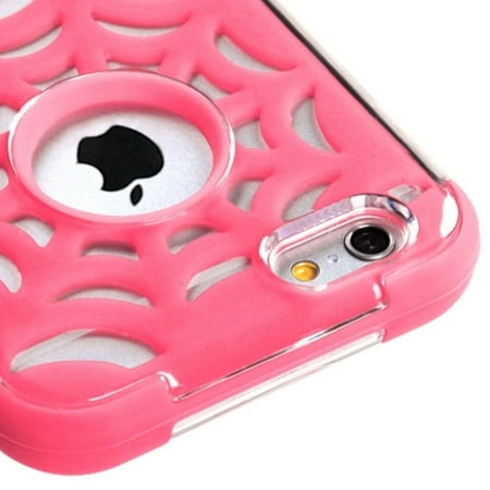 Insten Pink Spider Web GloCase Hybrid Hard Shockproof Case for Apple iPhone 6 6S 4.7